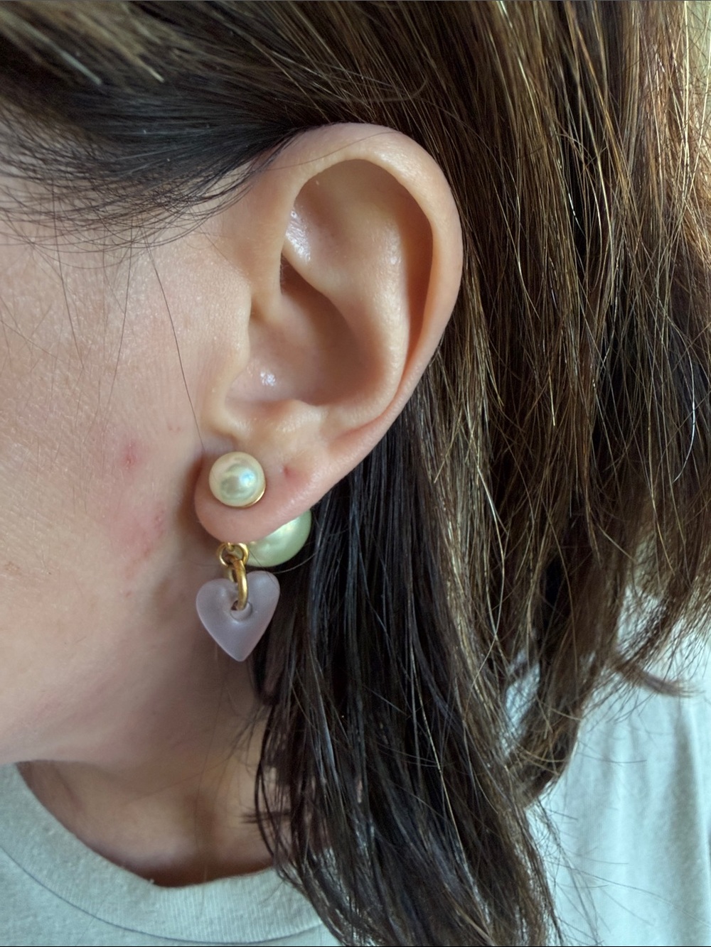 Dior Tribal Faux Pearl Earrings